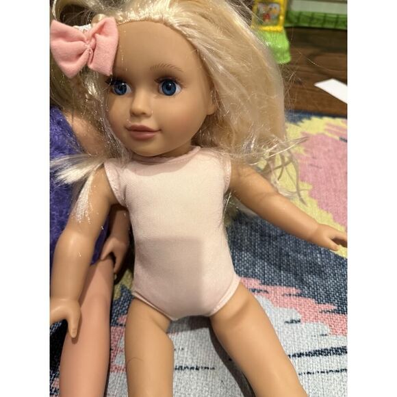 Lot 3 x Our Generation Battat Vinyl & Soft Body Dolls Blonde Blue Eyes 18" - Picture 5 of 8
